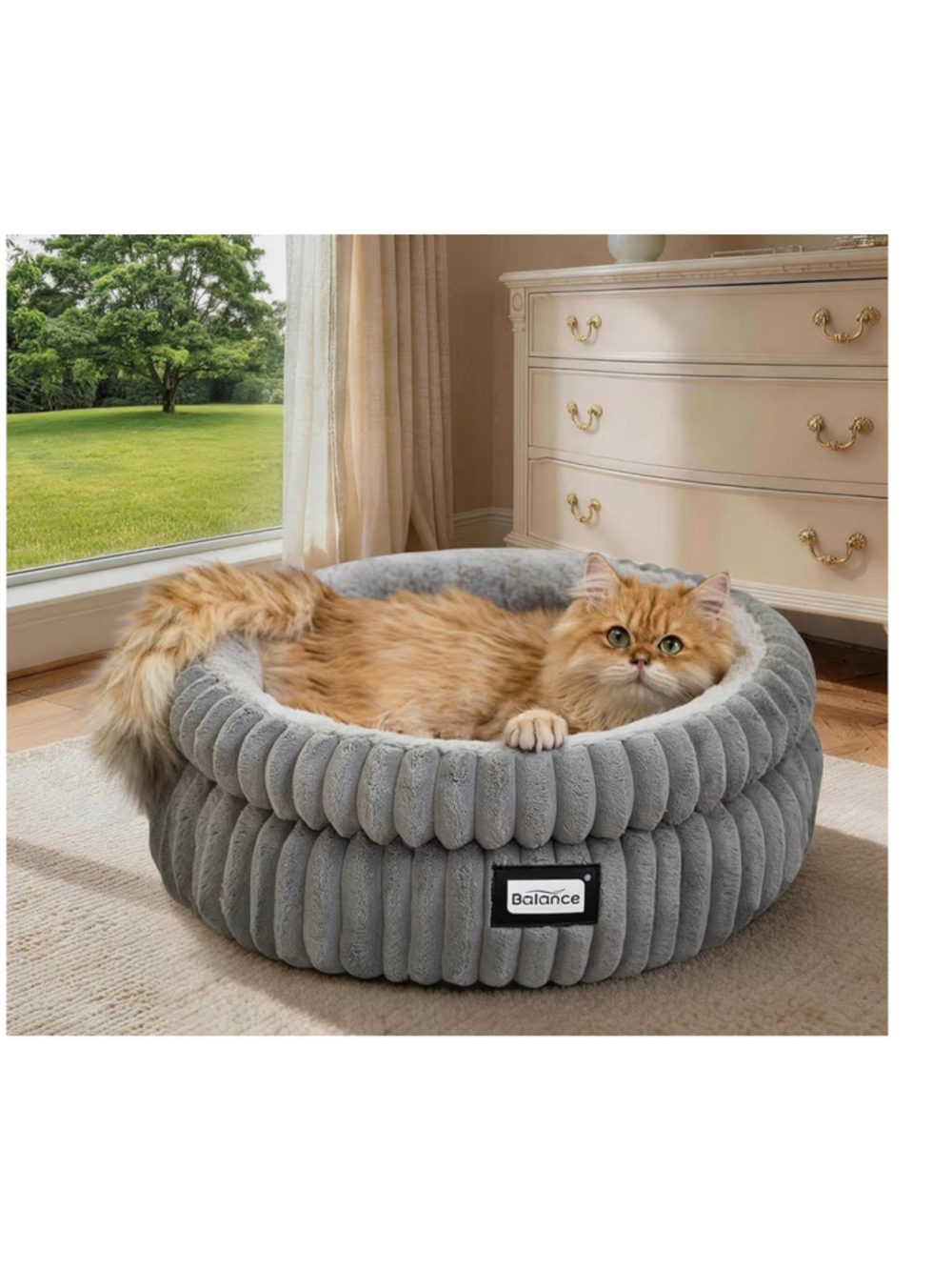 NEW Pet Dog Cat Kitten Bed Washable Round super Soft Plush 20x20x8”